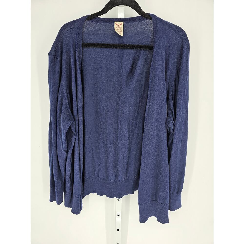 Faded Glory Women's Purple Long Sleeve Open Front Cardigan Size 1X